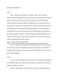 rsum andromaque acte/acte rapports