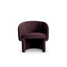 Ivy Bronx Grannis Barrel Chair Fabric Plum Purple Barrel Chair Modern Lounge Chairs Chair