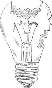Broken Bulb Vector Art Illustration Vector Art Illustration Lightbulb Tattoo Light Bulb Art