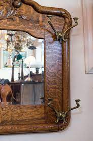 Super Quarter Sawn Oak Hall Bench With Matching Mirror With Hooks Mirror With Hooks Entryway Mirror With Hooks Hall Bench