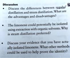 Isolation Of Limonene By Steam Distillation Flashcards | Quizlet