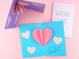 Flatten the crease of the card using the blunt edge of. Diy Pop Up Heart Mother S Day Card Fun365