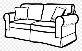 The combination of black and white can be severe, and can create a cheerful and home decor. Home Decor Large Size Clipart Sofa Lineart Living Room Png Stunning Free Transparent Png Clipart Images Free Download