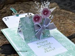 To form the fold out flaps cut down to the 7cm line at 6cm, 12cm, 18cm and 24cm. Fancy Folds Design Team October Blog Hop Sliding Pop Up Card Emerald Kreations