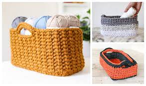 30 free crochet basket patterns. Crochet Rectangle Basket Free Patterns