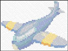 Easy cross stitch pattern for a diy gift for a traveler. Airplane Cross Stitch Designs