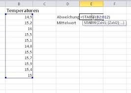 So müssen sie die werte nicht mehr selbst in die formeln einsetzen. Standardabweichung In Excel Berechnen So Wird S Gemacht