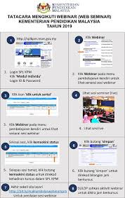 Portal rasmi kementerian pendidikan malaysia. Moe Tatacara Mengikuti Webinar Web Seminar Kpm Tahun 2019