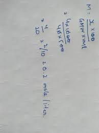 What is the molarity of a solution that contains 30 grams of naoh in 500. A Solution Is Prepared By Dissolving 4g Of Naoh To Give 500 Ml Of Calculate The Molarity Of Solution Brainly In