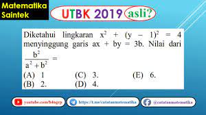 Maybe you would like to learn more about one of these? Soal Asli Utbk 2019 Matematika Saintek Persamaan Lingkaran Youtube