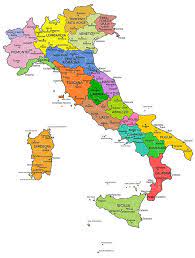 Alle länder auf der karte. Landkarte Von Italien Italien Karte Mit Regionen Stadte