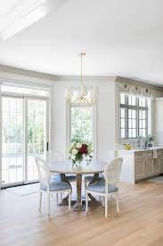 Set of six walnut cane back dining chairs by white furniture company from their cosmopolitan line. White Cane Back French Dining Chairs With Round Table Transitional Dining Room