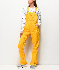 dickies twill yellow overalls