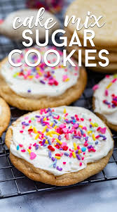 This sugar cookie coloring page is a great activity for kids who love desserts. Easy Cake Mix Sugar Cookies With Frosting Crazy For Crust