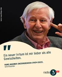 Für ihn war die Poesie ein Allesfresser. Es gab nichts, was er erlebte, das  nicht in seiner Dichtung einen Platz finden durfte. Hans Magnus  Enzensberger zählte zu den wichtigsten deutschsprachigen Dichtern des