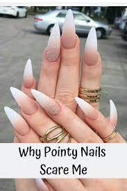 Artificial nails long help accentuate your look even more than other forms of adornment once applied, these can last up to a month without the fear of them chipping away. Airing My Laundry One Post At A Time Why Pointy Nails Scare Me