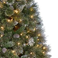 Martha Stewart Living 7 5 Ft Pre Lit Led Sparkling Pine Quick Set Artificial Christmas Christmas Tree Home Depot Martha Stewart Christmas Live Christmas Trees