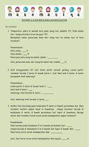 Soal cerita bilangan bulat kls 6. Soal Cerita Bilangan Bulat Worksheet