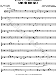 Disney songs for two clarinets 2 clarinets (duet) hal leonard. Under The Sea From The Little Mermaid Sheet Music Clarinet Solo In F Major Download Print Sku Mn0132364
