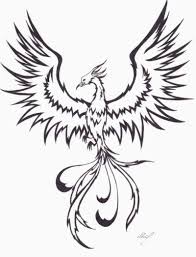 Outline Flying Phoenix Tattoo Design Phoenix Bird Art Phoenix Tattoo Tribal Phoenix Tattoo