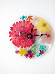 annys workshop 押花時鐘 繽紛花鐘 壓克力版 anny s workshop 時鐘 鬧鐘 pinkoi resin crafts pressed flower art pressed flowers