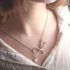 Best Zinc Alloy Stethoscope Heart Necklace Cheap Heartpendants Cynthiaann Cynthiaannjewels Sho Necklace For Girlfriend Heart Necklace Silver Heart Necklace