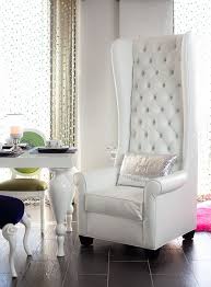 4186 Tall Wingback Chair Upholstered In White Croco And Tufted With Swarovski Crystals Wingback Chair Accent Chairs Upholstered Chairs Dolonm accent chair with arms mid century modern decorative side chair upholstered reading chair with wood legs nailhead studded wingback linen fabric chair for living room bedroom, teal.