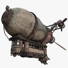 Airship 3d Model Ad Airship Model In 2020 Airship Steampunk Illustration Steampunk