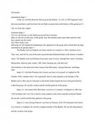 Qui a été exposé, dans un musée, par exemple. Expose The Beatles En Anglais Discours Elisa Chevalier Ii