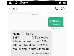 Pilih menu cek kuota, ketik 4, send. Cara Mengecek Pulsa 3 Lewat Code Mudah Dan Praktis