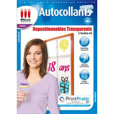 Adhésifs tesa et 3m ; Micro Application Papier Autocollant Repositionnable Transparent Papier Pour Imprimante Achat Prix Fnac