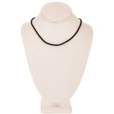 When you're ready to purchase a sterling silver or gold vermeil choker, see thread the string through the loops you made before and tie the ends to keep the choker in place. Black Cord Necklace 15 Hobby Lobby 1150077