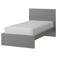 Hemnes Bed Frame Dark Gray Stained Twin Ikea In 2020 Upholstered Bed Frame Malm Bed Frame Malm Bed