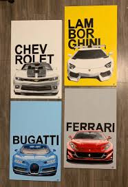 Benché sia prosaicamente frutto di un progetto imprenditoriale iniziato tempo prima, la fondazione della lamborghini viene tradizionalmente ricondotta ad una lite, realmente accaduta, fra enzo ferrari e ferruccio lamborghini. Chevy Lambo Ferrari Bugatti Paintings Estherbud Art Draw To Drive