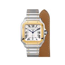 Cartier santos watches are highly desirable luxury timepieces. Watch Santos De Cartier Large Model Automatic Gold And Steel Two Interchangeable Straps 1002crw2sa0006 Pere Quera 1887