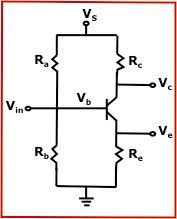 Bjt Transistor Bias Voltage Calculator Calculates For Series Resistor And Voltage Divider Voltage Divider Transistors Resistors