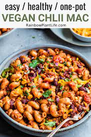 Amazing One Pot Vegan Chili Mac Rainbow Plant Life Recipe Vegan Chili Mac Vegan Chili Chili Mac
