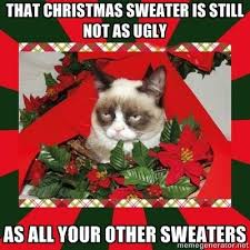 Grumpy Cat Christmas Meme 008 Christmas Sweater Still As Ugly Comics And Memes