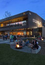 The Surly Destination Brewery And Beer Gardens Sdbbg Combine A Beer Hall Brewery And Extensive Gardens Into An Brewery Design Brewery Interior Beer Garden