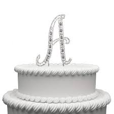 Free printable 4 inch alphabet letter stencils. Diamante Rhinestone Crystal Monogram Letter Alphabet Cake Toppers For Wedding Birthday Party Decoration 1pcs A Amazon In Grocery Gourmet Foods