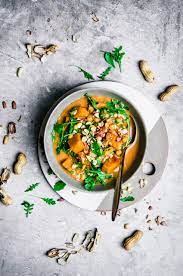West African Peanut Soup With Pumpkin And Chickpeas Occasionally Eggs In 2021 West African Peanut Soup Food Trends African Peanut Soup