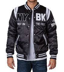 Stall Dean Ny Yanks Bk Nets Satin Jacket Black Jimmy Jazz Sm5301ny Satin Jackets Jackets Varsity Jacket