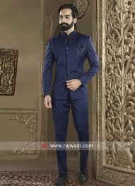Charming Royal Blue Jodhpuri Suit Groom #wedding #jodhpuri #suit item code msu137 price (usd) $ 195 buy royal rajput fashion club. charming royal blue jodhpuri suit