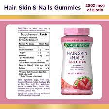 Hair skin and nails gummies ingredients. Buy Nature S Bounty Optimal Solutions Hair Skin Nails 140 Gummies Special Discount And Free Shipping
