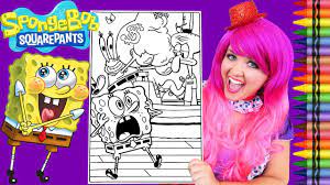 Free shipping for many products! Coloring Spongebob Squidward Mr Krabs Giant Coloring Page Crayola Crayons Kimmi The Clown Youtube