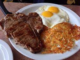 T Bone Steak And Eggs Google Search Cooking Recipes Steak Breakfast Food