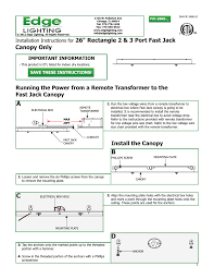 edge lighting fast jack multi port canopies without