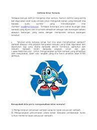 Warung mbah min mengamalkan konsep itu sebagai salah satu cara untuk membantu pelanggannya yang kebanyakan terdiri daripada pengutip sampah. Definisi Kitar Semula