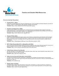 Nearly two decades ago, the united nations educational, scientific and cultural organization (unesco) published a list of activities that help impart environmental consciousness to children. Teacher And Student Web Resources Environmental Education