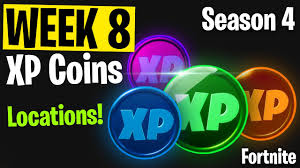 Each week, new coins are dropped into the map at random locations, so here's where they ar each time around! Week 8 All Xp Coins Location Season 4 Fortnite Chapter 2 Youtube